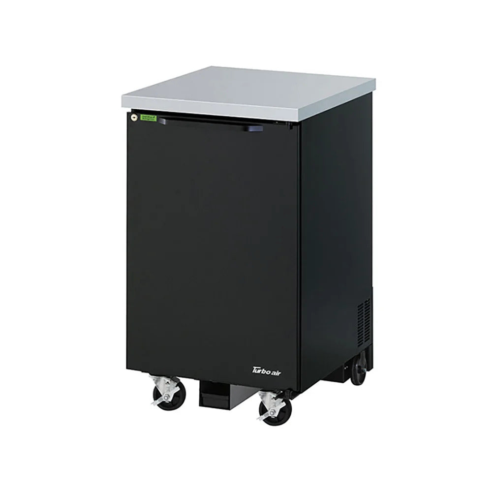 Turbo Air TBB-1SBD-N6 23 5/8" Bar Refrigerator - 1 Swinging Solid Doors, Black, 115v
