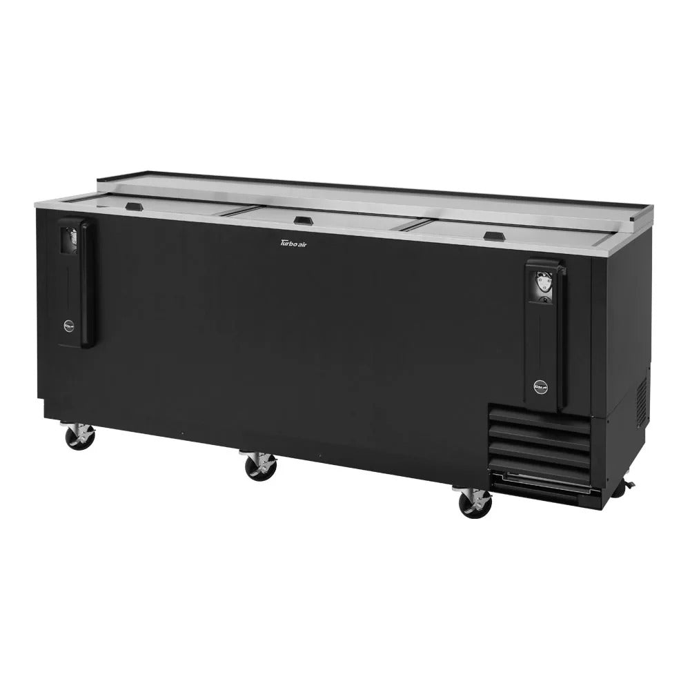 Turbo Air TBC-80SB-N 80 1/2" Forced Air Bottle Cooler - Holds (739) 12 oz Bottles, Black, 115v