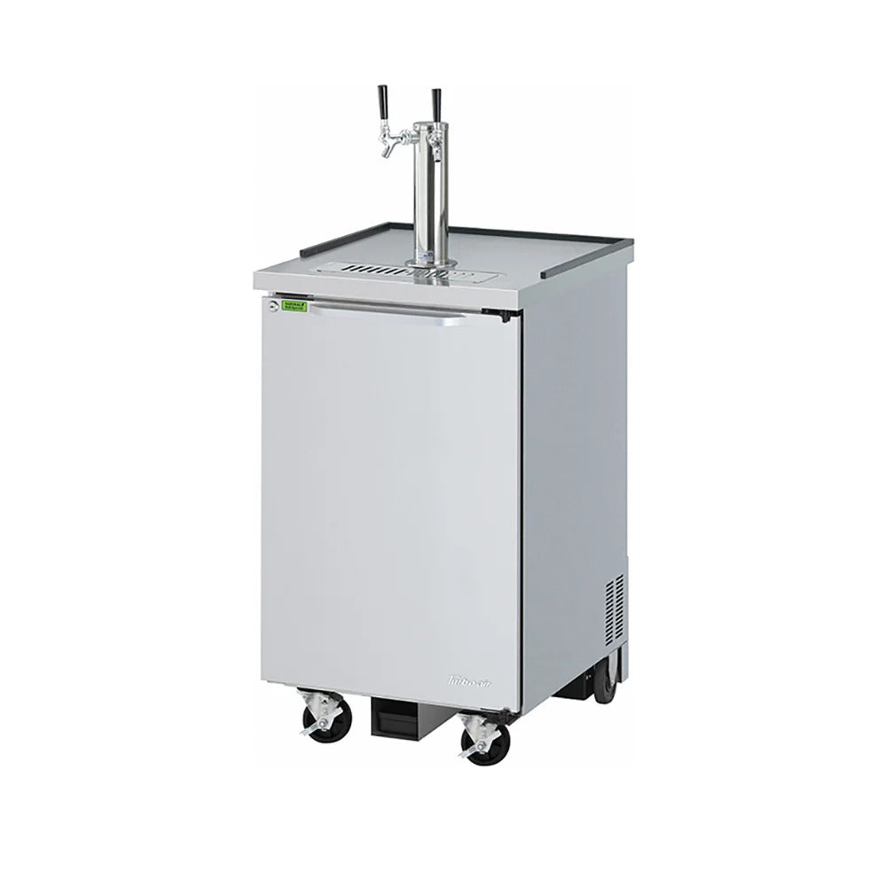 Turbo Air TBD-1SDD-N6 23 5/8" Kegerator Beer Dispenser w/ (1) 1/2 Keg Capacity - (1) Column, Stainless, 115v