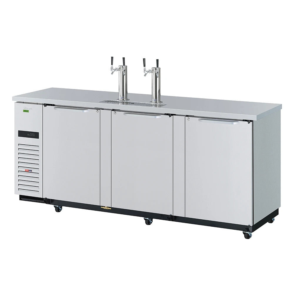 Turbo Air TBD-4SDD-N 90 3/8" Kegerator Beer Dispenser w/ (4) 1/2 Keg Capacity - (2) Columns, Stainless, 115v
