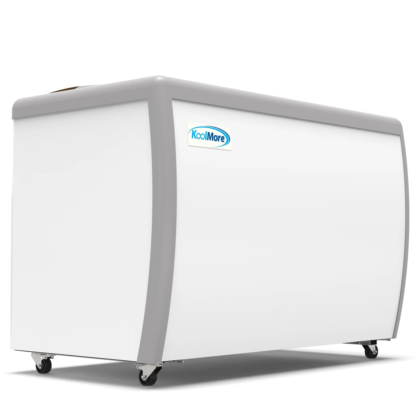 Koolmore KM-ICD-49SD 50 In. Commercial 8 Tub Ice Cream Dipping Cabinet Display Freezer With Sliding Glass Door- 13 Cu Ft.