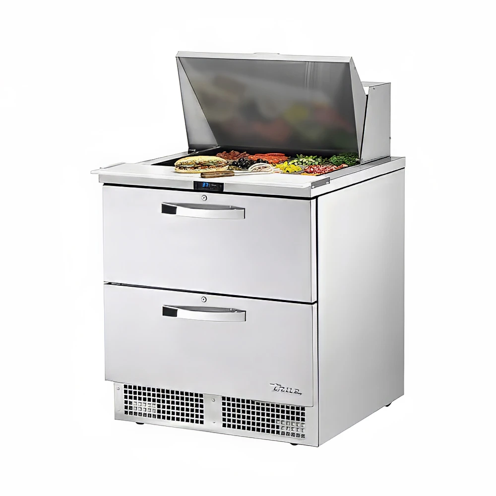 True TFP-32-12M-D-2-HC~SPEC3 32" Spec Series® Sandwich/Salad Prep Table w/ Refrigerated Base, 115v