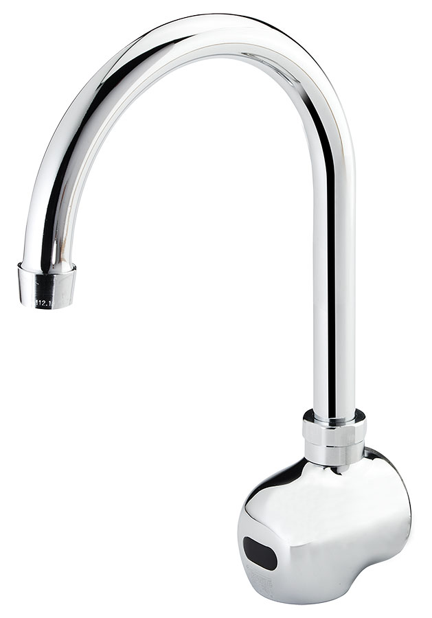 Krowne 16-191 Wall Mount Electronic Faucet - Single Hole, Gooseneck Spout