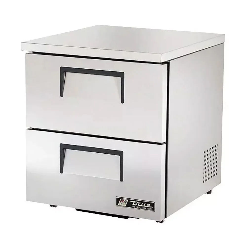 True TUC-27D-2-HC-LP 27" W Undercounter Refrigerator w/ (1) Section & (2) Drawers, 115v