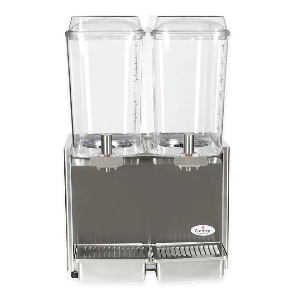 Crathco D25-3 Refrigerated Drink Dispenser w/ (2) 5 gal Bowls, Pre Mix, 115v