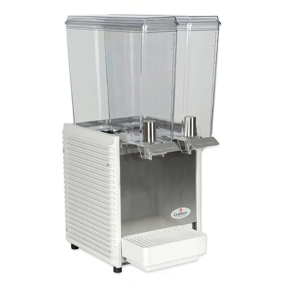 Crathco E29-4 11 1/4" MiniTwin PreMix Cold Beverage Dispenser w/ (2) 2 2/5 gal Bowls, 115v