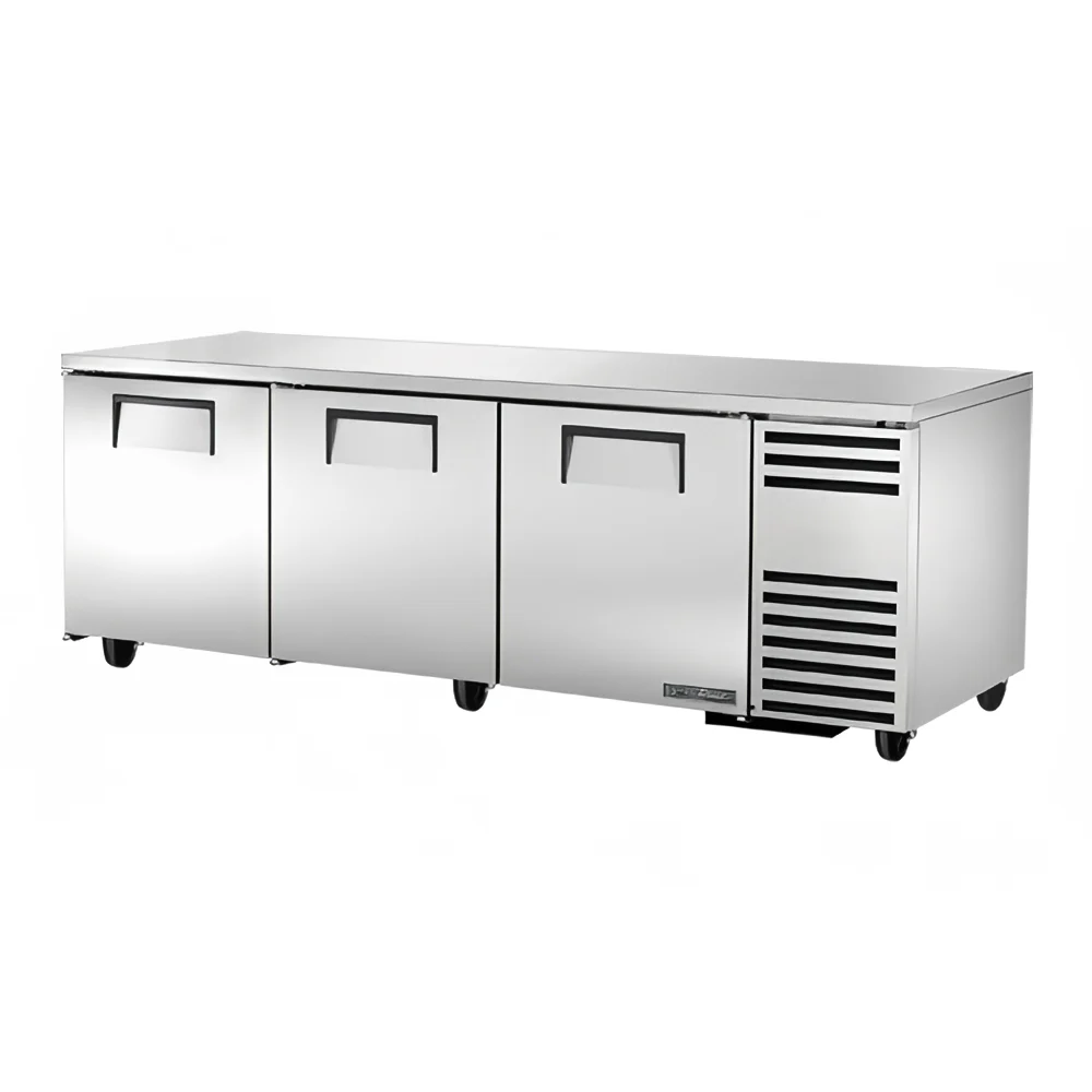 True TUC-93-HC 93" W Undercounter Refrigerator w/ (3) Sections & (3) Doors, 115v