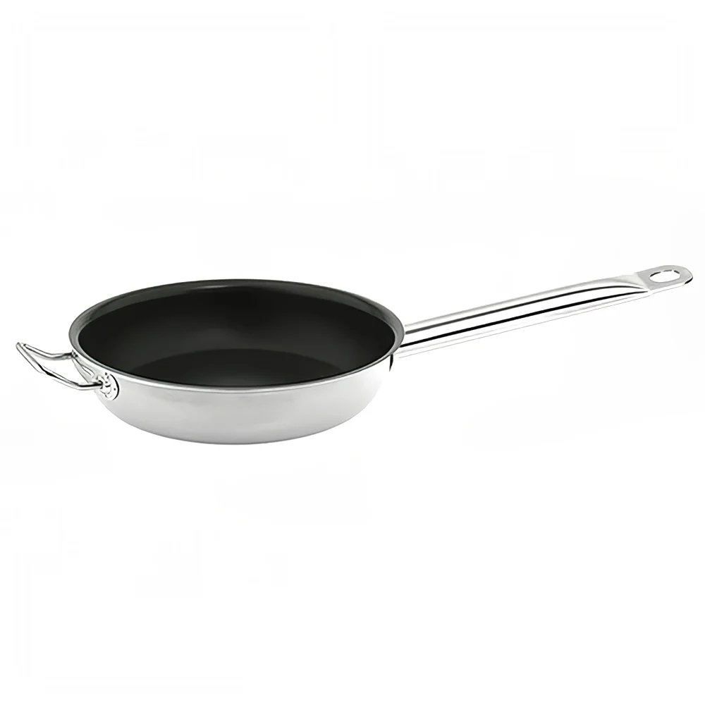 Thunder Group SLSFP4112 12" Non Stick Stainless Steel Frying Pan w/ Hollow Metal Handle