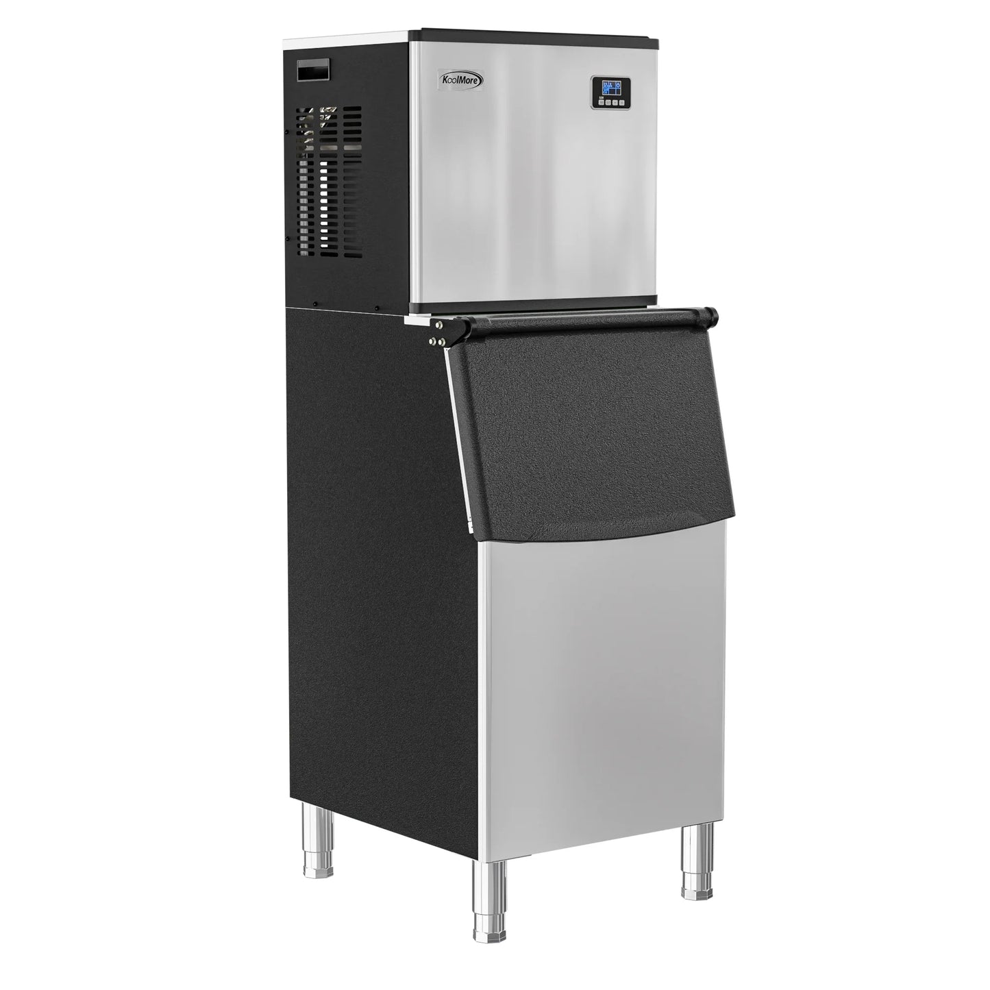 KoolMore KM-CIM-400 25 In. Stainless-Steel Commercial Air Cooled Modular Ice Maker With Full Cube Production 400lbs/24h