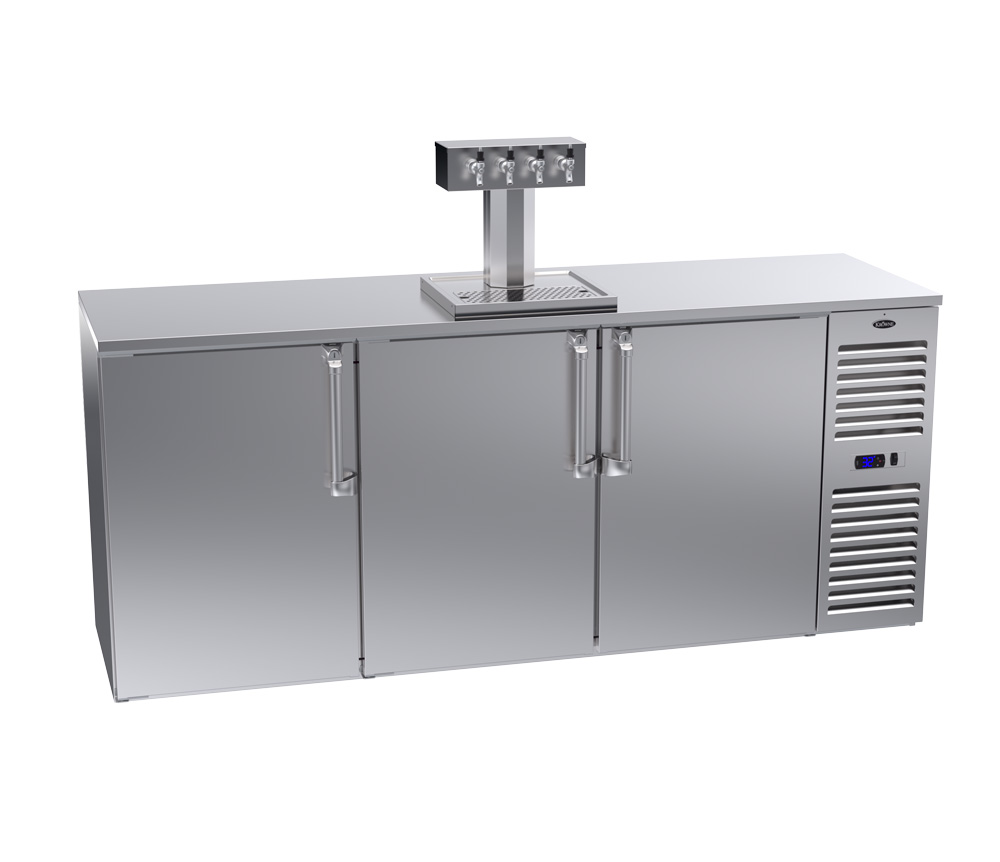 Krowne DB84R-SSS 84" Kegerator Beer Dispenser w/ (4) Keg Capacity - (1) Column, Stainless, 115v