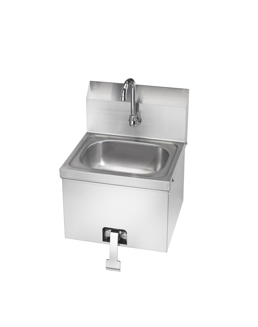 Krowne HS-15 Wall Mount Commercial Touchless Hand Sink w/ 14"L x 10"W x 6"D Bowl, Gooseneck Faucet