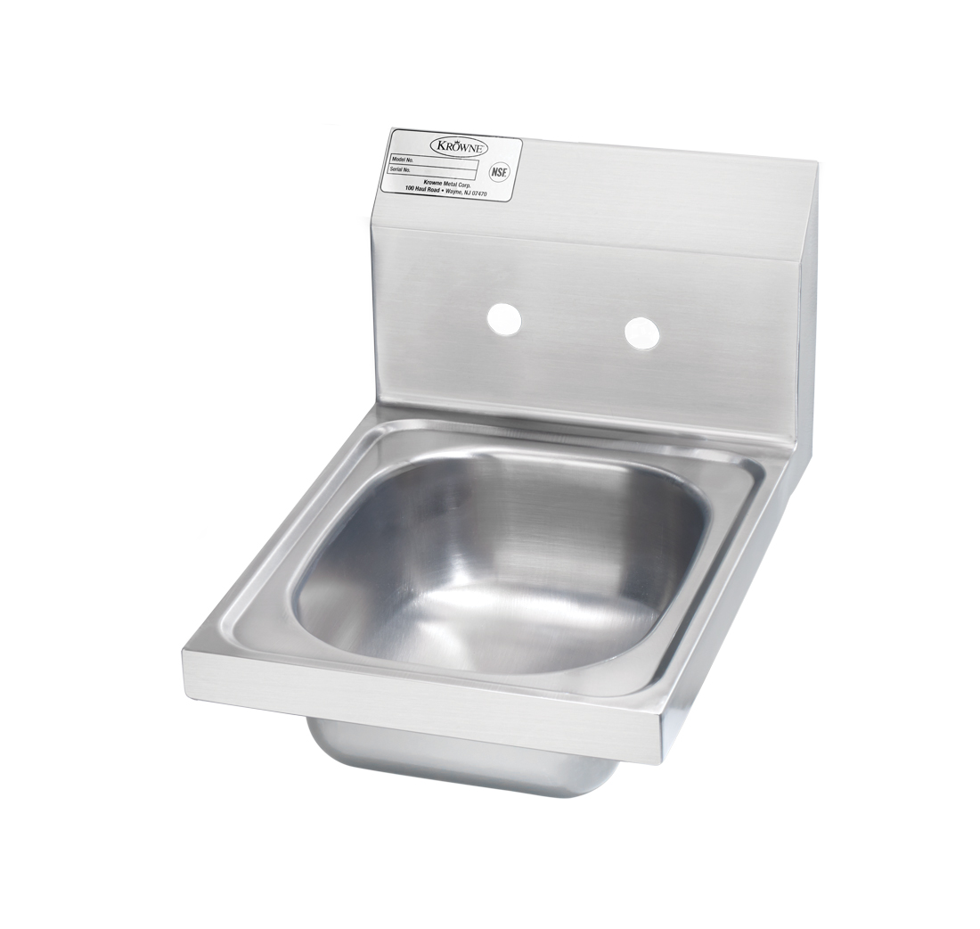 Krowne HS-9-LF Wall Mount Commercial Hand Sink w/ 9 3/4"L x 11 3/4"W x 5"D Bowl