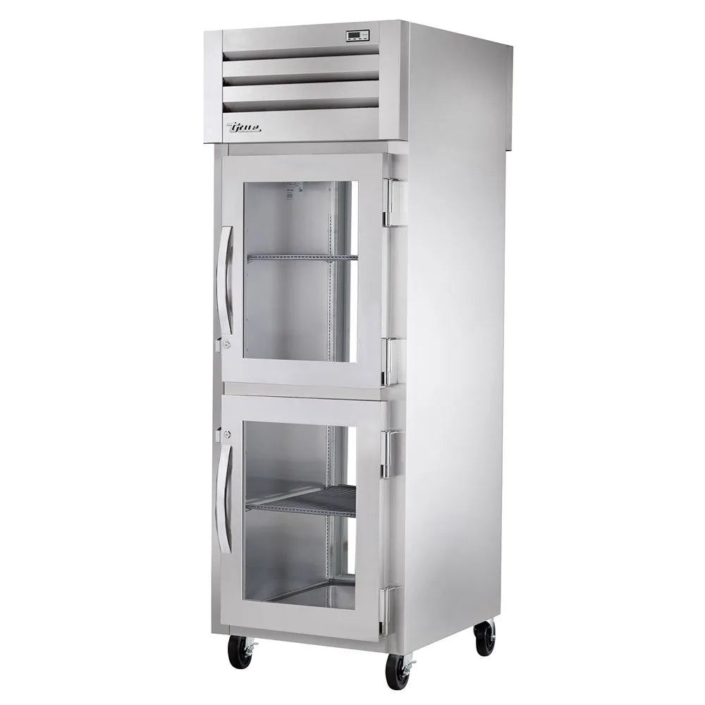 True STR1R-2HG-HC 27 1/2" One Section Reach In Refrigerator, (2) Right Hinge Glass Door, 115v