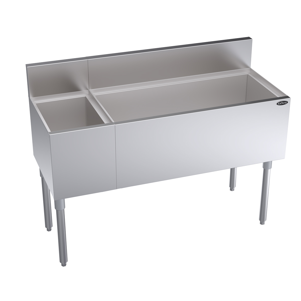 KROWNE KR19-M48R-10 Royal Series Cocktail Station with 110 lbs Ice Bin, Stainless Steel, 48 inch W x 19 inch D