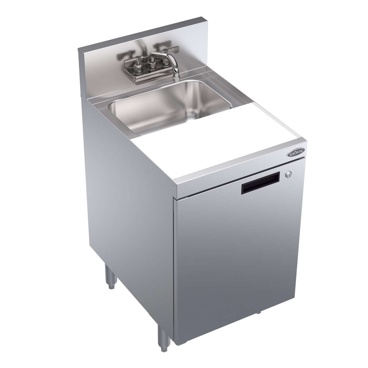 Krowne KR24-MT18-C Dump Sink w/Adjustable Cutting Board & Trash Chute