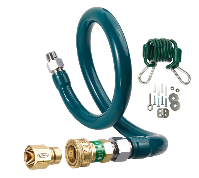 Krowne M5072K2 72" Gas Connector Kit w/ 1/2" Female/Male Couplings