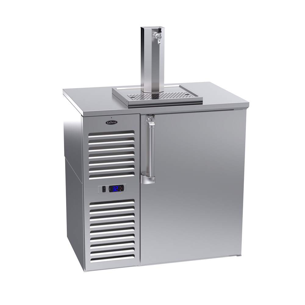 Krowne DB36L-SSS 36" Kegerator Beer Dispenser w/ (1) Keg Capacity - (1) Column, Stainless, 115v
