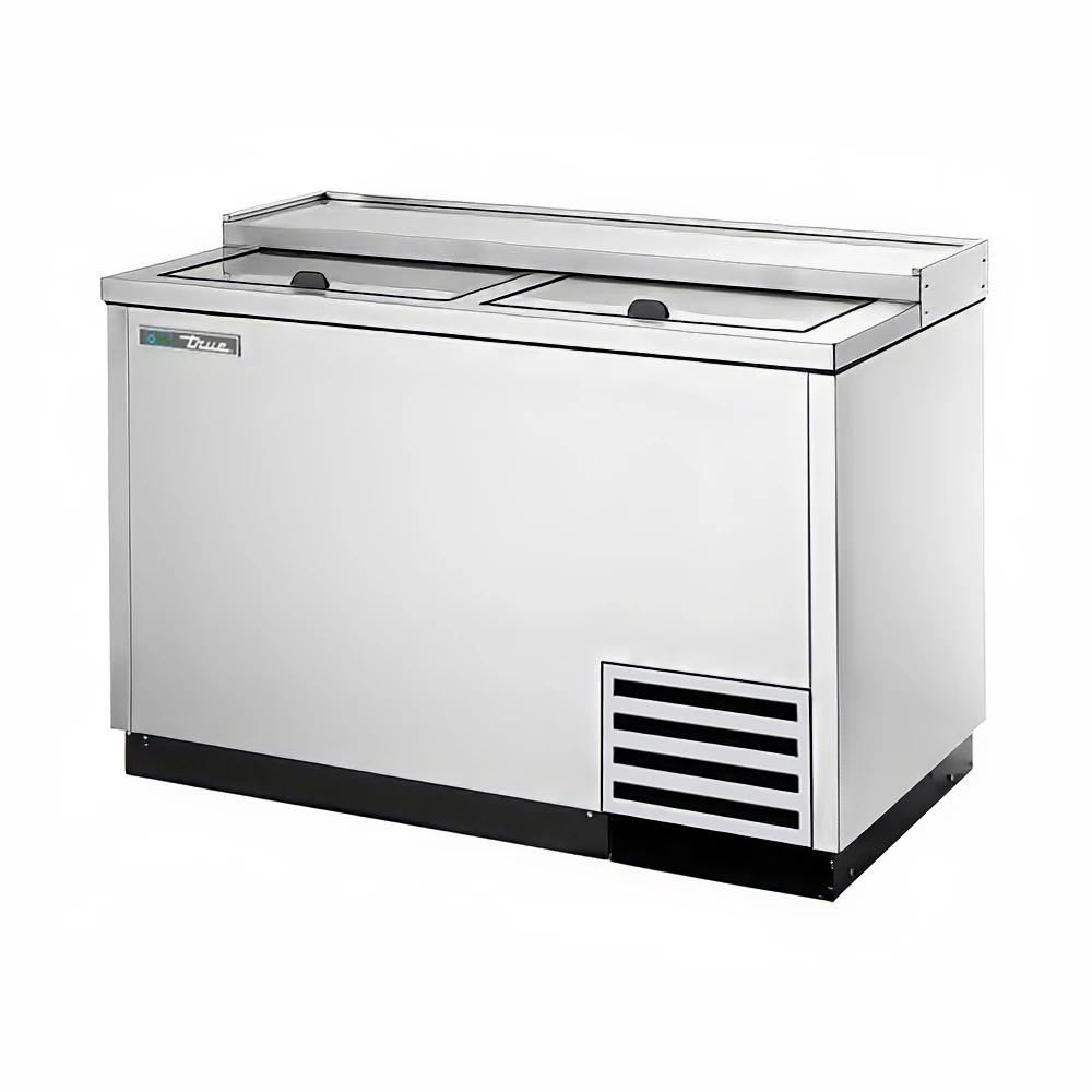 True T-50-GC-S-HC 2 Section Glass Chiller w/ 250 Mug Capacity, Stainless, 115v