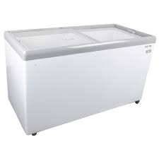 Kelvinator Commercial KCNF170WH 59 1/2"W Glass Top Sliding Door Ice Cream Freezer w/ Wire Storage Basket 120v