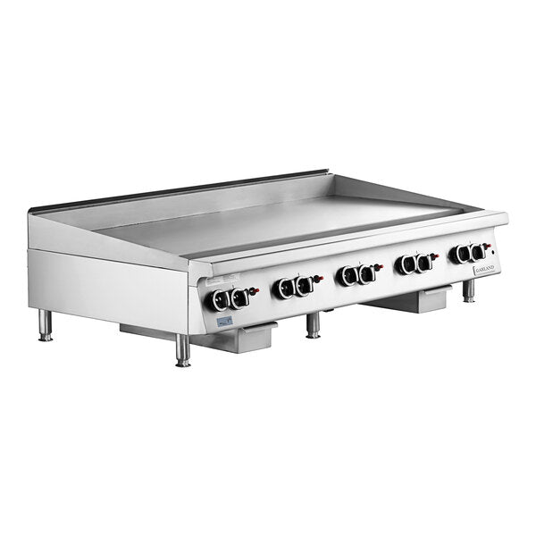 Garland Countertop Griddle GTGG60-GT60M 60" Natural Gas 1" thick steel griddle plate with Thermostatic Controls - 140,000 BTU