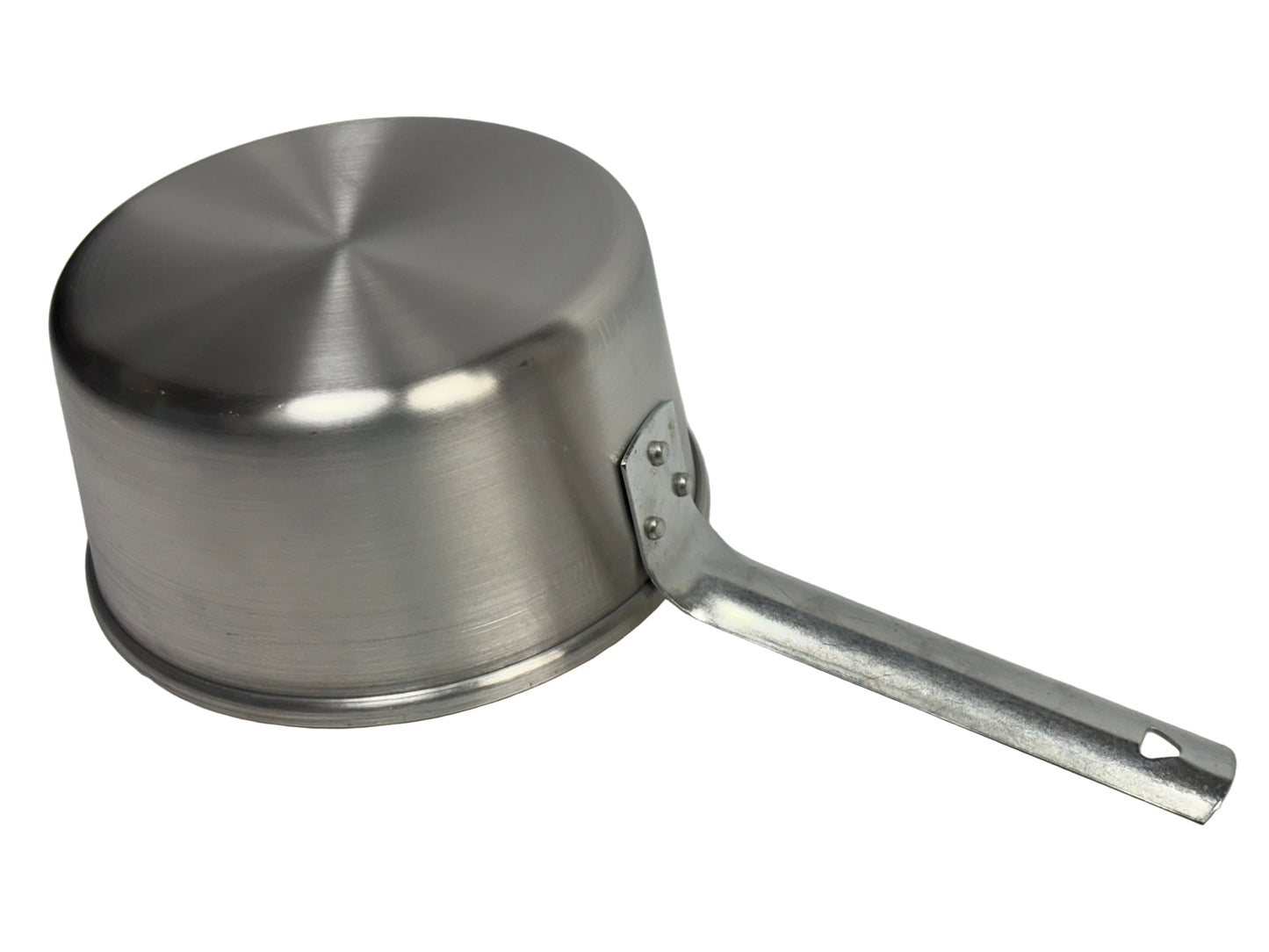 Powah ALWP-15 1.5QT Tapered Aluminum Sauce Pan 6-1/2" Top Dia x 3-3/8"H, Flat Handle