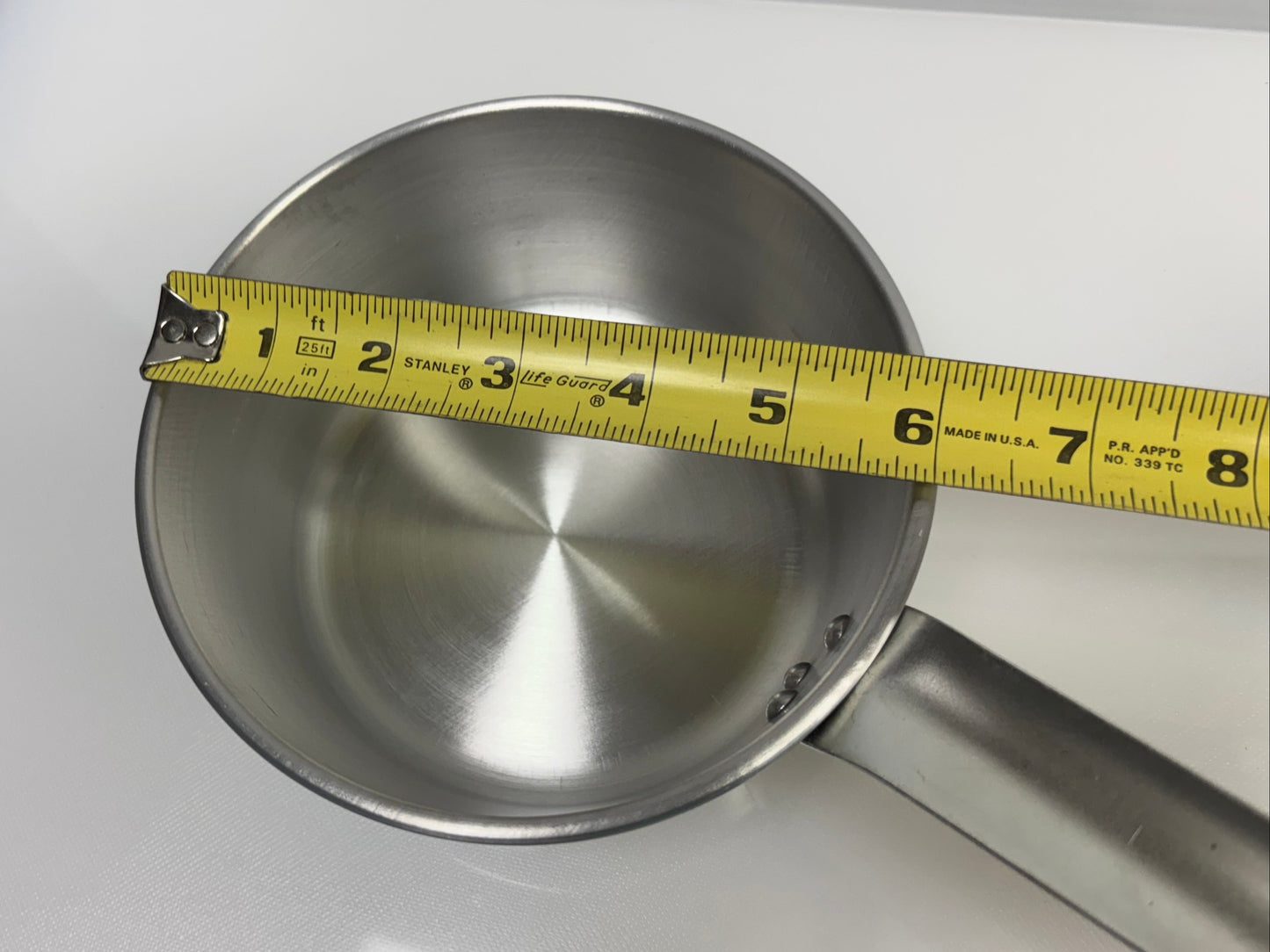 Powah ALFWP-1 1QT Tapered Aluminum Sauce Pan 6" Top Dia x 2-3/4"H, Flat Handle