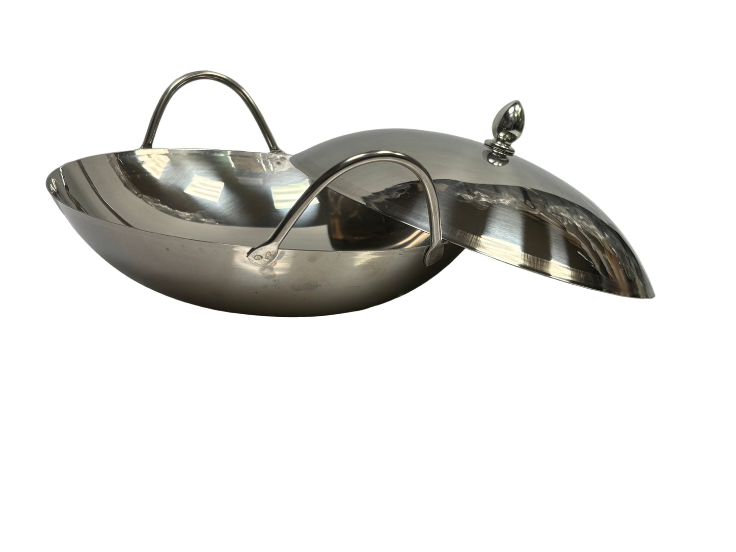 Wok Serving Dish 79-7816 8" Stainless Steel 8-1/4"Dia x 2-1/8"H