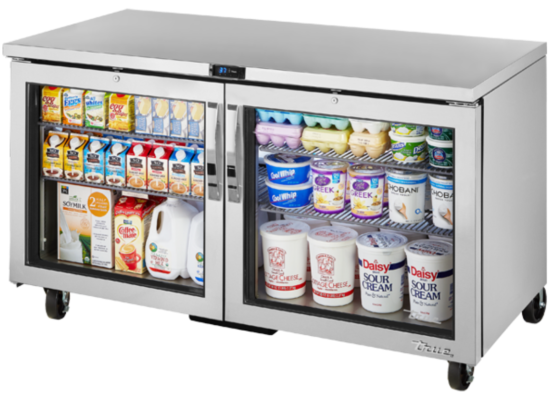 True TUC-60G-HC~SPEC3 60" W Undercounter Refrigerator w/ (2) Sections & (2) Doors, 115v