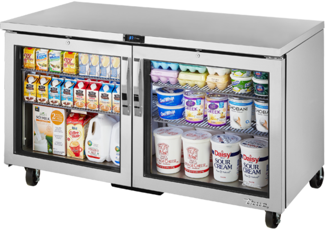 True TUC-60G-LP-HC~SPEC3 60" W Undercounter Refrigerator w/ (2) Sections & (2) Doors, 115v