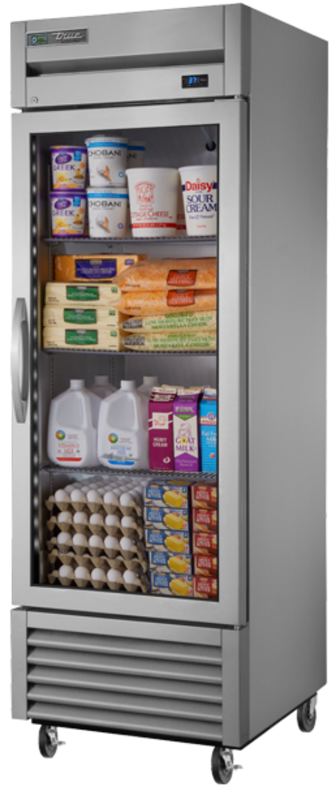 True T-23G-HC~FGD01 27" One Section Reach In Refrigerator, (1) Right Hinge Glass Door, 115v