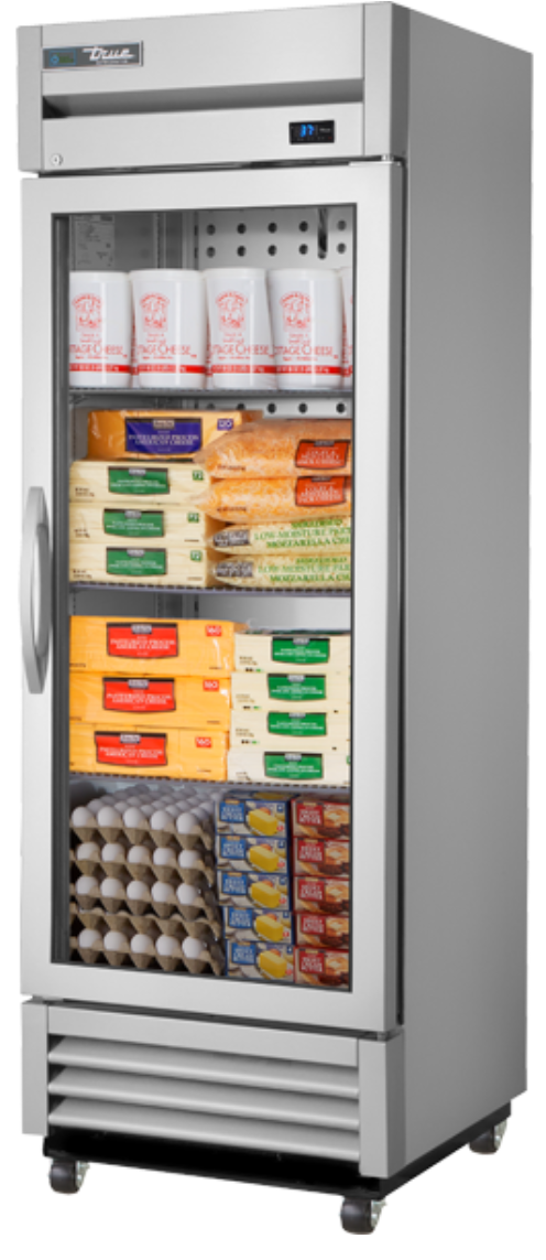 True T-19G-HC~FGD01 27" One Section Reach In Refrigerator, (1) Right Hinge Glass Door, 115v