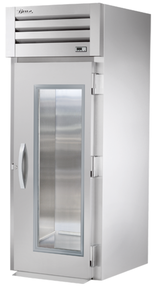 True STR1RRI-1G-HC 35" One Section Roll In Refrigerator, (1) Right Hinge Glass Door, 115v