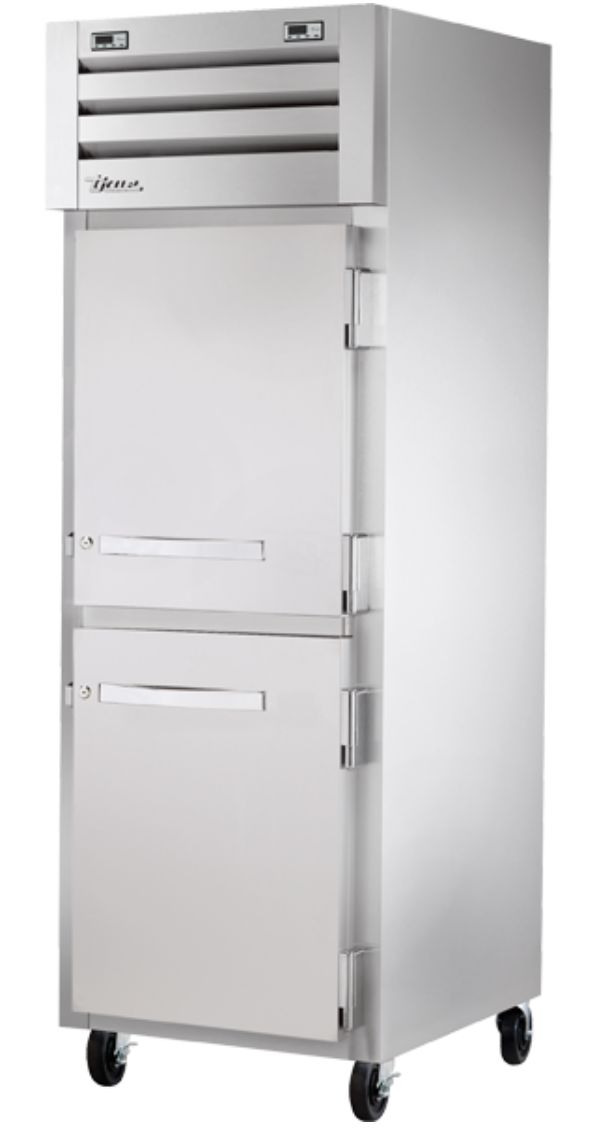 True STG1DTA-2HS-HC 27 1/2" SPEC SERIES One Section Commercial Combo Refrigerator Freezer - Solid Doors, Dual Temp, 115v