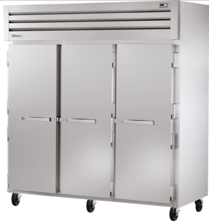 True STA3R-3S-HC 77 3/4" Three Section Reach In Refrigerator, (3) Left/Right Hinge Solid Doors, 115v