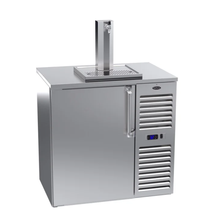Krowne DB36R 36" Kegerator Beer Dispenser w/ (1) Keg Capacity - (1) Column, Stainless, 115v
