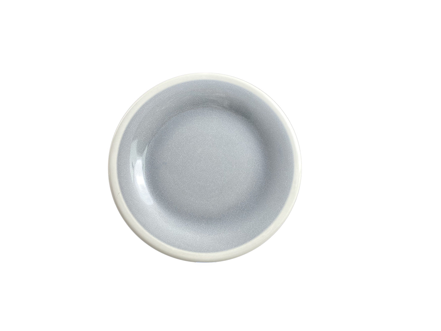 Thunder Group DM009H Graham 9 1/4" Round Gray Melamine Plate with Ivory Edge - 12/Case