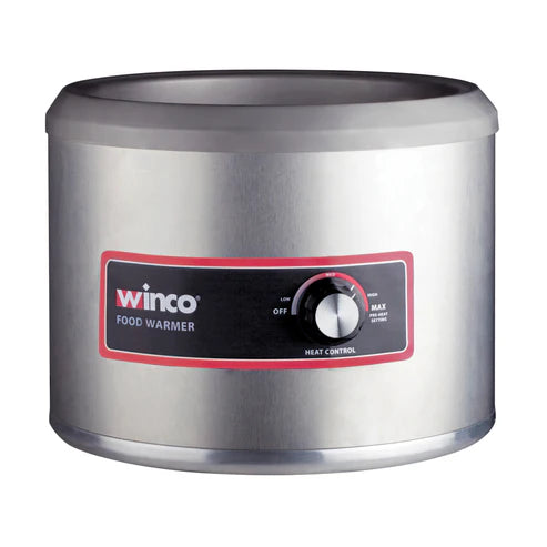 Winco FW-11R250 Countertop Food Warmer - Wet w/ (1) 11 qt Pan Well, 120v