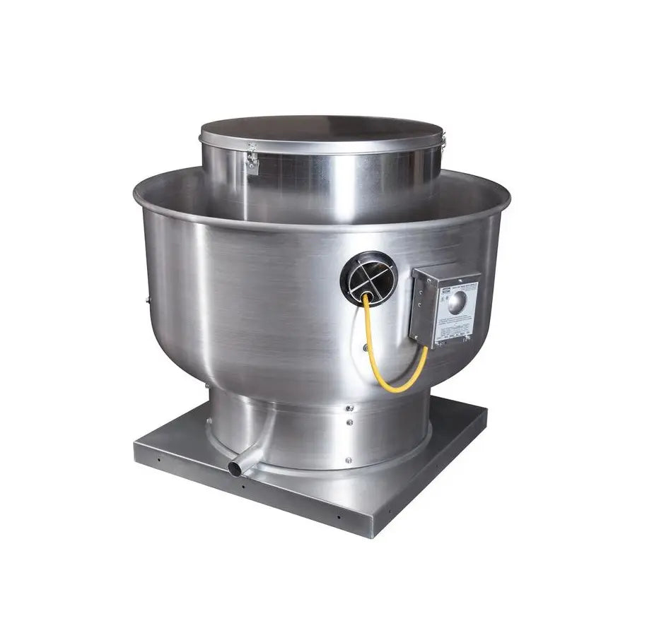 FloAire DU180H-1.5HP High Speed Direct Drive Centrifugal Upblast Exhaust Fan, 28" Fan Base, Roof Mount, 3500 CFM, 1227 RPM, 3 Phs, 1.5HP, 230 V