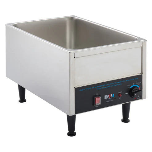 Winco 51096 Countertop Food Warmer - Wet w/ (1) Full Size Pan Well, 120v