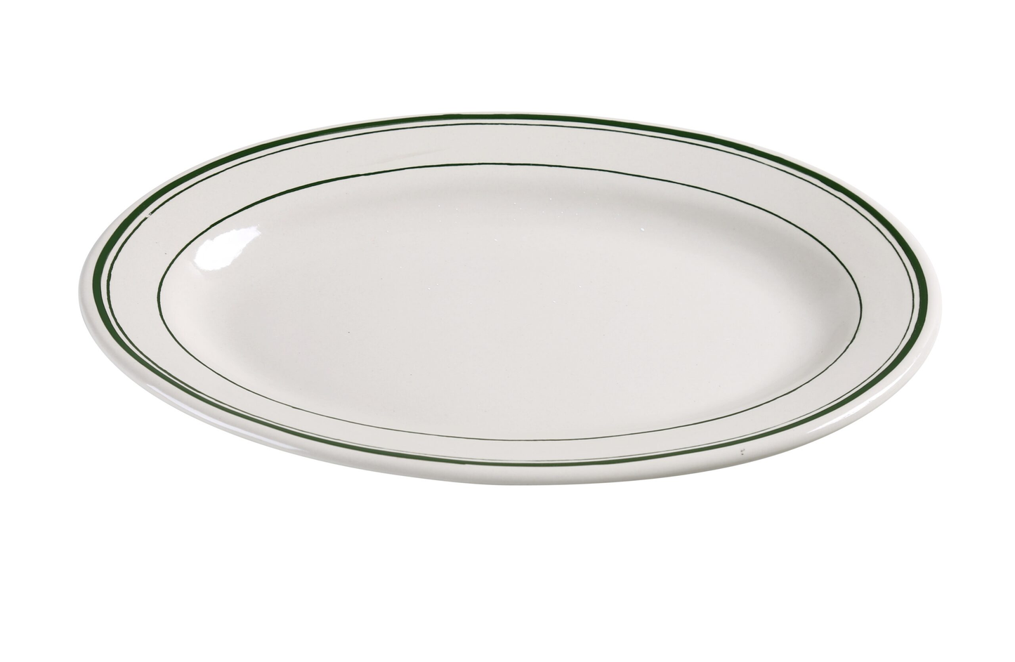 Yanco GB-12 Green Band Platter 10-3/8"L X 7-1/2"W Oval