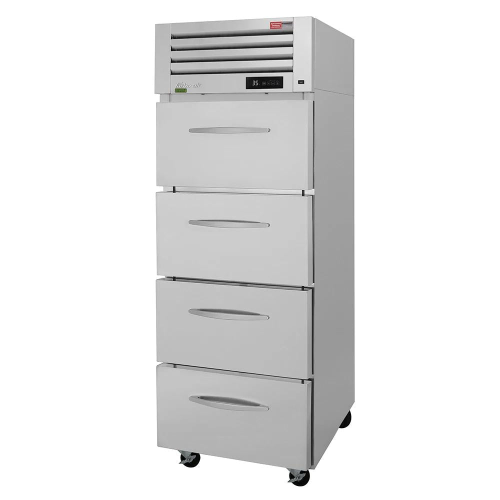 Turbo Air PRO-26R-D4-N 28 3/4" One Section Reach In Refrigerator - (4) Solid Drawers, 115v