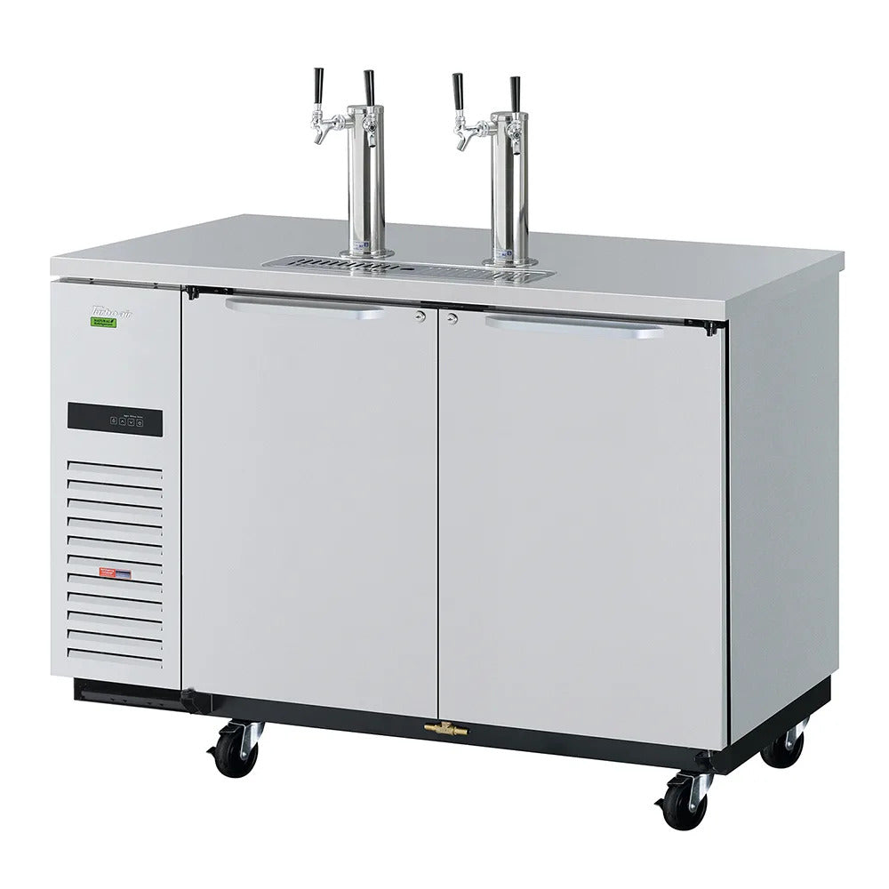 Turbo Air TBD-2SDD-N6 58 3/4" Kegerator Beer Dispenser w/ (2) 1/2 Keg Capacity - (2) Columns, Stainless, 115v