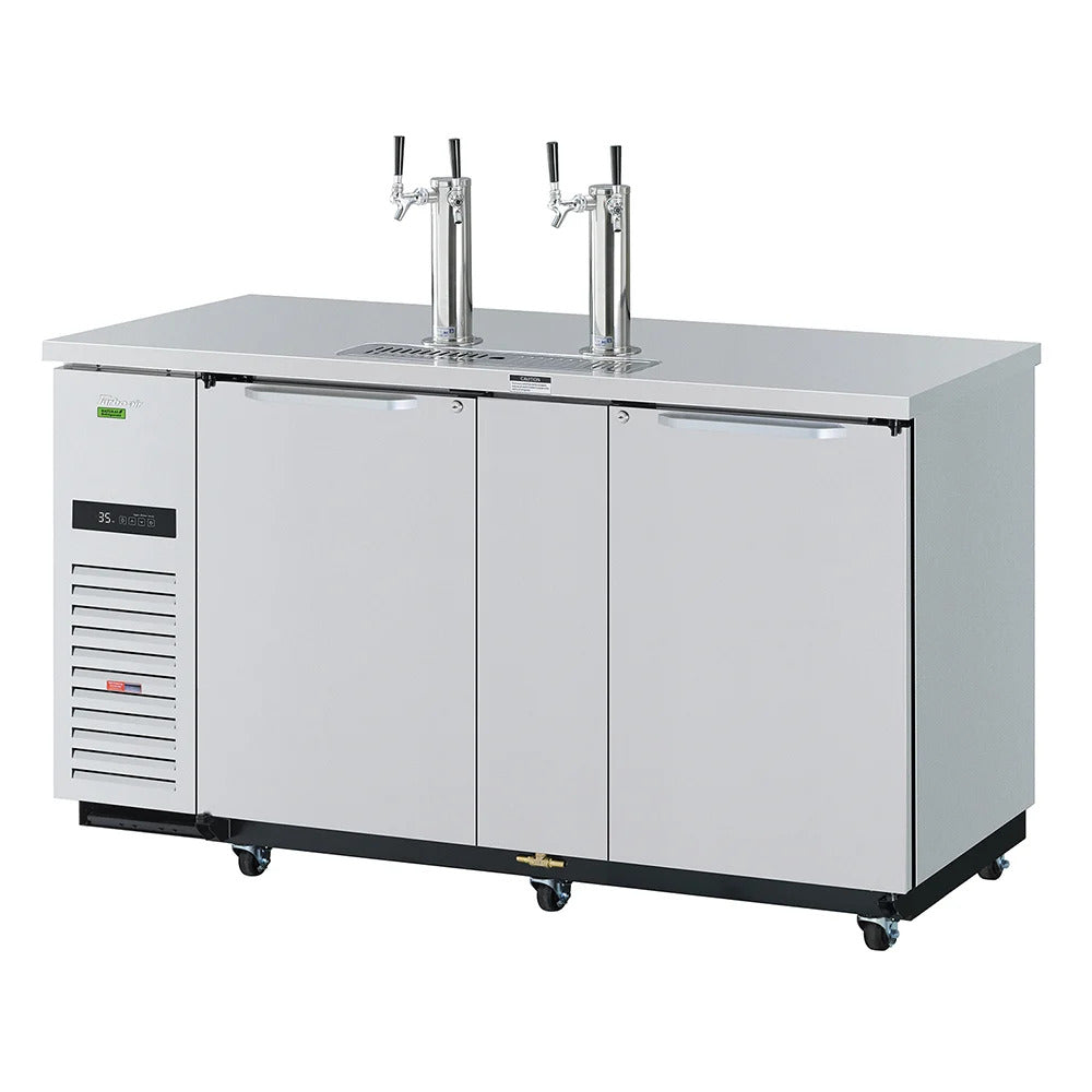 Turbo Air TBD-3SDD-N 69" Kegerator Beer Dispenser w/ (3) 1/2 Keg Capacity - (2) Columns, Stainless, 115v