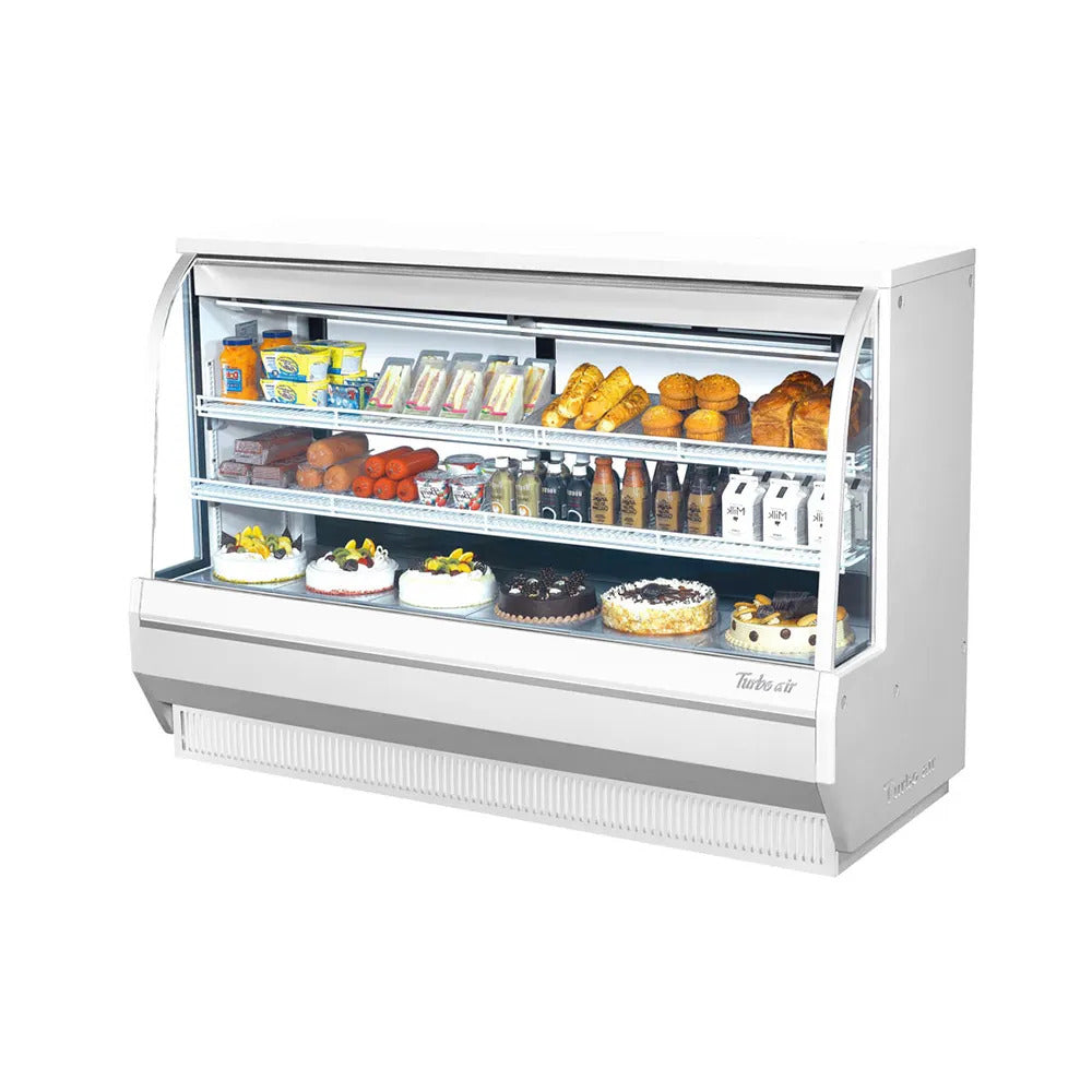 Turbo Air TCDD-72H-W-N 72-1/2" Full Service Deli Case w/ Curved Glass - (3) Levels, 115v