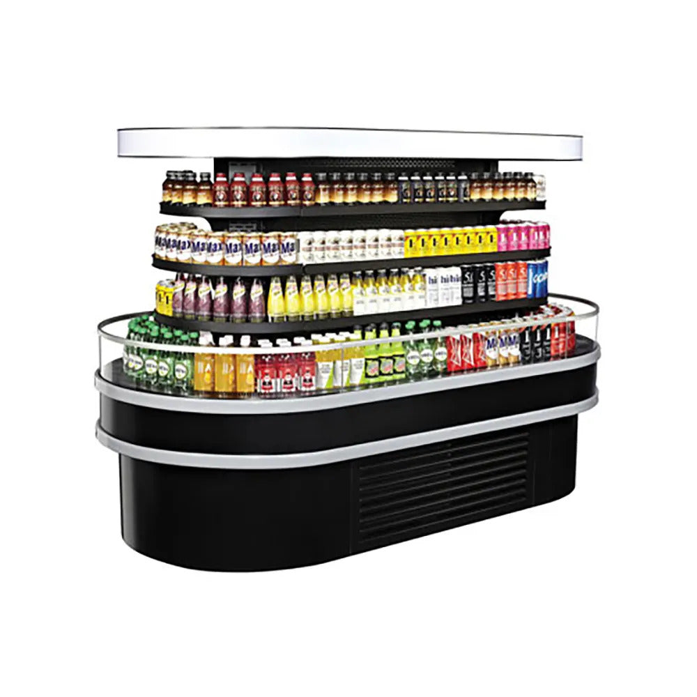 Turbo Air TIOM-48RSRB-N 48" Horizontal Island Open Air Cooler w/ (4) Levels, 220v/1ph