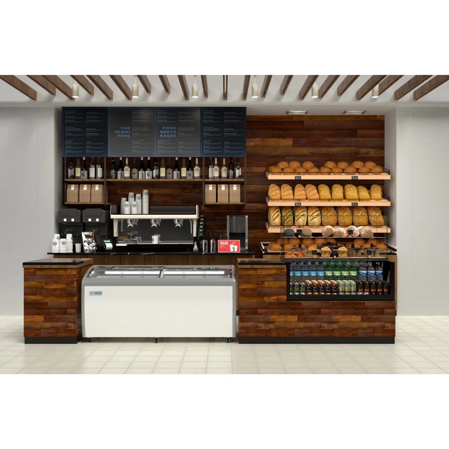 Koolmore MCF-20C 40 In. Commercial Display Ice Cream Freezer - 20 Cu Ft.