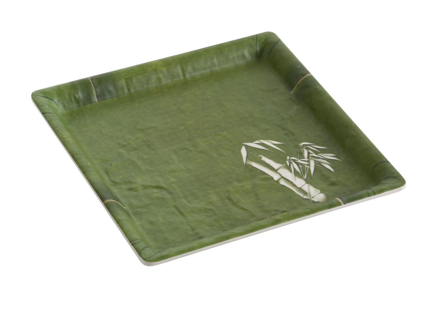 Yanco BA-112 Bamboo Style Plate 12"L X 12"W Square