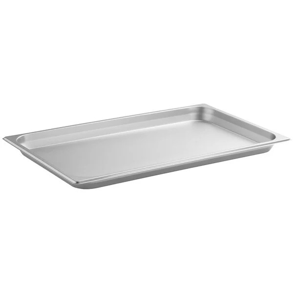 Choice Full Size 1 1/4" Deep Anti-Jam Stainless Steel Steam Table / Hotel Pan - 24 Gauge