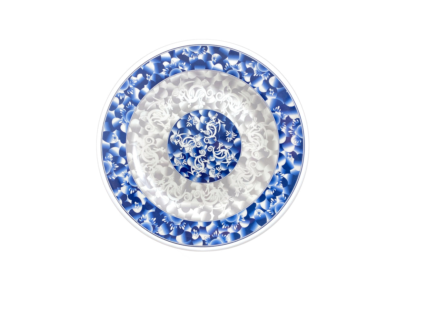 Thunder Group 1014DL Blue Dragon 14 1/8" Round Melamine Plate - 12/Pack