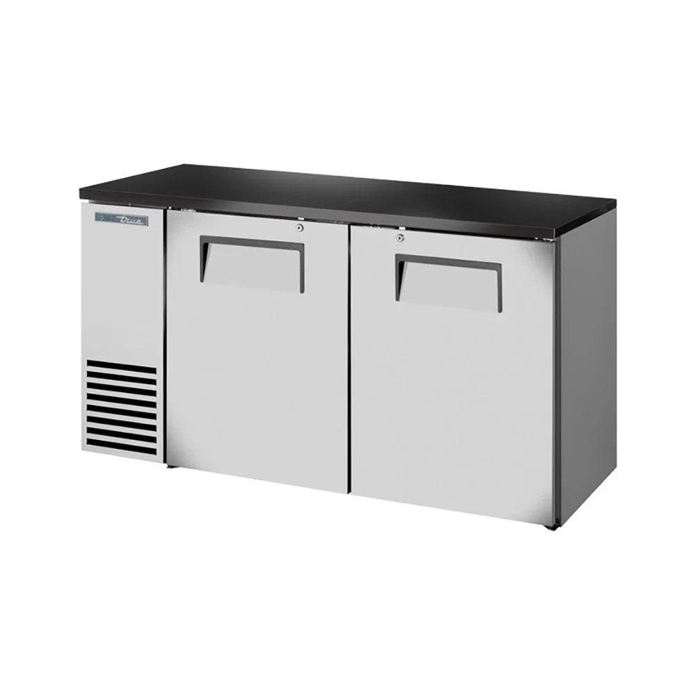 True TBB24-60-2S-Z1-BST-S-1 60 1/8" Bar Refrigerator - 2 Swinging Solid Doors, Stainless, 115v